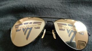 Van Halen Vintage Logo Aviator Sunglasses 1984 Edward Van Halen Rare