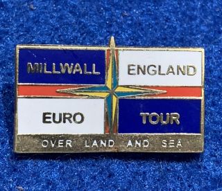 Millwall Fc England Work Tour - Over Land And Sea - Rare Enamel Pin Badge