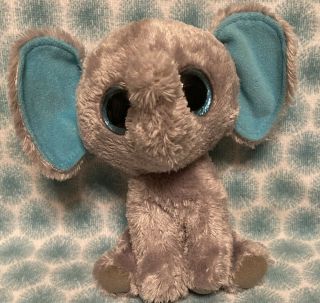 Rare Ty Beanie Boos Peanut The Elephant Small 6 " Plush Stuffed Animal Solid Eyes
