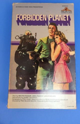Forbidden Planet Vhs 1983 Mgm Big Box Leslie Nielsen Robby,  The Robot Very Rare