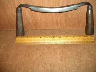 T475 Antique Curved Draw Knife Marked 7 Cast Steel