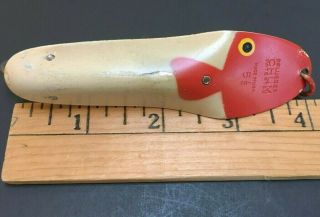 Vintage Pflueger Chum 5 - 1/2 Spoon (red White W/ Eye) 4 " Long,  Fishing Lure Usa