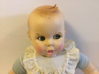 Vintage Gerber Baby Doll 1979 Atlanta Novelty Flirty Eyes Doll Blue