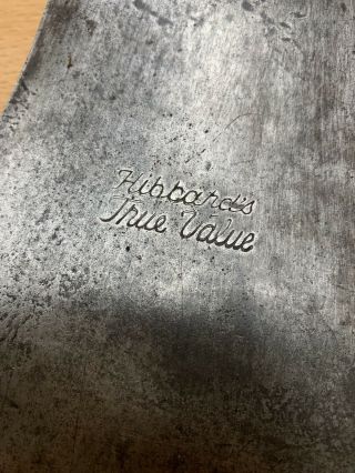 Rare Vintage Hibbards True Value Single Bit Axe With Idaho Leather Sheath