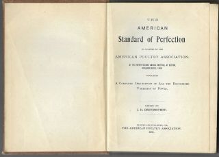 Rare & vintage poultry book - American Standard of Perfection - 1901 edition 2