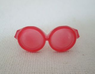 Vintage Barbie Francie Skipper Round Red Japan Sun Glasses Goggles Htf