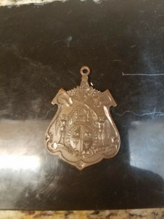 Antique June 20 1875 Masonic Temple York Dedication Pendant Or Badge