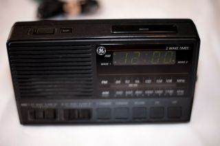 Ge Am Fm Alarm Clock Radio 2 Wake Times Green Display General Electric 7 - 4648b