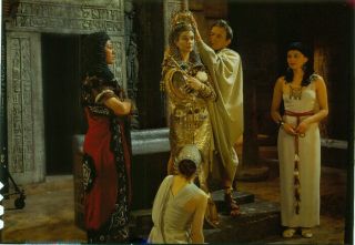 Vivien Leigh Claude Rains " Caesar And Cleopatra " Rare 4 X 5 Color Transparency