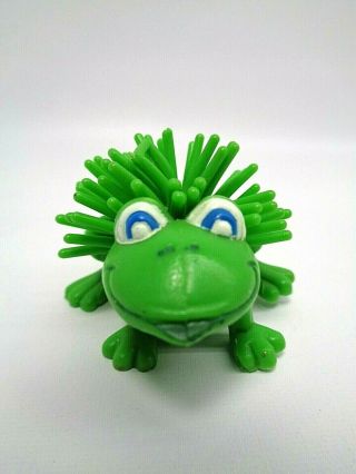 Vintage Koosh Ball Green Frog Figure Smiling Face Bull Frog Rare Hard To Find