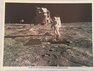 Nasa Inspirational Apollo 8 Buzz Aldrin Lunar Module Print Picture Moon