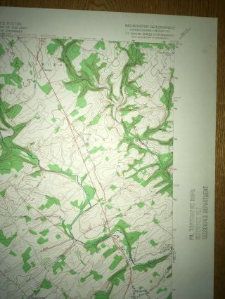 Bedminster PA Bucks County USGS Topographical Geological Survey Quadrangle Map 3