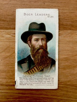 Rare Taddy Boer Leaders Cigarette Card 1901 No.  20 End Card Cat Price £28 N Smit