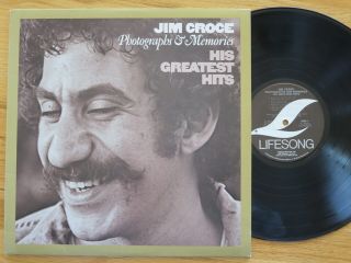 Rare Vintage Vinyl - Jim Croce - Photographs & Memories - Lifesong Al - 35010 - Nm