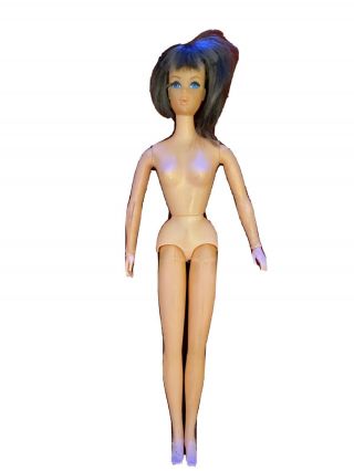 Vintage Barbie Doll 1968 Mattel Live Action Burnette Long Lashes