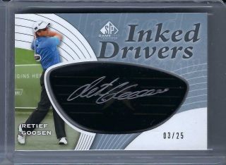 2012 Sp Game Ratief Goosen Auto /25 Inked Drivers Persimmon Autograph Rare