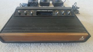 Atari 2600 Launch Edition Woodgrain Console & (rare) Joyboard And 3 Controllers