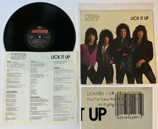 Rare Promo Not Album Kiss Lick It Up 1983 Vinyl Lp 422 - 814 297 - 1 M - 1