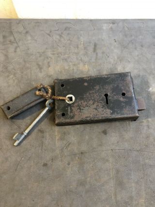 Steel Vintage Rim Door Lock With Key