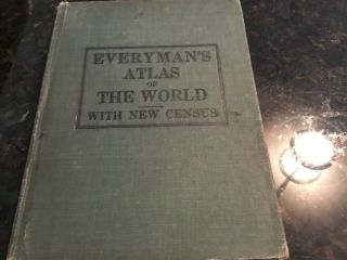 Antique Everyman’s Atlas Of The World C.  S.  Hammond & Co.  Maps/illustrations 1915