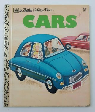 Vintage Childrens Little Golden Book Cars By Bob Ottum 1975 2nd Printing