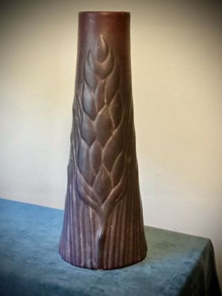 Rare Van Briggle Yucca Vase In Purple - Repaired
