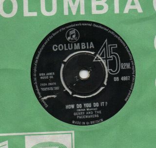 Gerry And The Pacemakers Rare 7 " How Do You Do It 1963 Merseybeat Pop Db4987