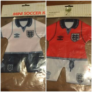 Ultra Rare 1990 England World Cup Mini Kit - Double Sided - Umbro - Vintage - Bnwt