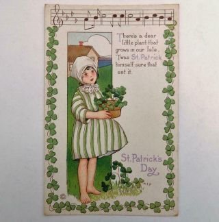 Antique Margaret Evans Price Artist Signed St.  Patrick 