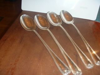 Vintage Gorham Heritage Silver Plate Lg.  13 " Serving Spoons Italy (4)