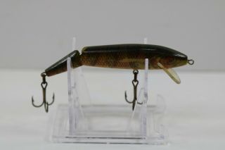 Rebel Floater Jointed Fishing 3 1/2 " Lure 3/8 Oz Crank Bait Perch Scale Vintage