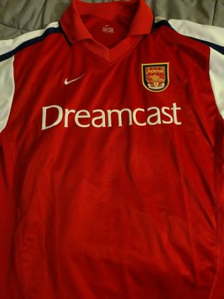 Rare Nike Arsenal Home Red Soccer Jersey (2000 - 2001) - Size L