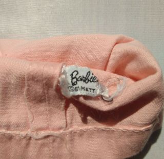 Vintage Barbie Pink Rose Campus Belle Dress Fashion PAK Bow (1964 - 1965) 3