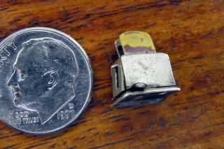 Vintage Silver Antique Toaster Movable Toast Pops Breakfast Enamel Charm Patina