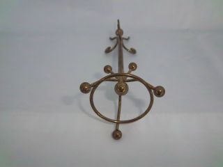 Mini Coat & Hat RACK STAND for DOLL HOUSE or Jewelry Metal Hanger Brassy 3