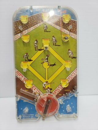 Vintage Rare - Baseball Pinball Game - Bat - M - Up Jr Northwestern Products