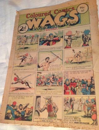 Ext Rare Australian Version Wags Vol 3 37 1939 Early Eisner,  Kane,  Kirby Etc