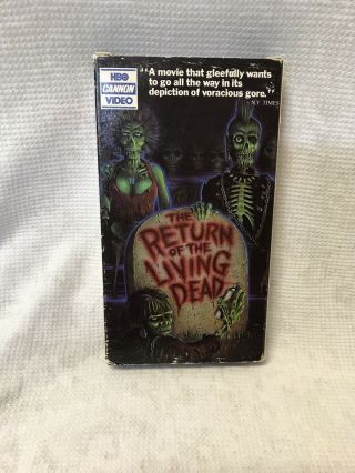 Vintage 1984 Return Of The Living Dead Vhs Thorn Emi Hbo Rare Horror