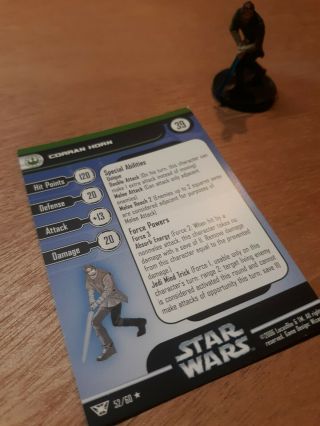 Corran Horn - 52 Star Wars Miniatures » Champions Of The Force Rare