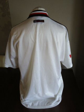 MANCHESTER UNITED 1997 UMBRO White Away Shirt EXTRA LARGE Rare Man Utd 2
