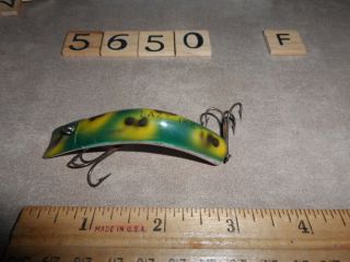 T5650 H Vintage Kautzky Lazy Ike Frog Color Fishing Lure