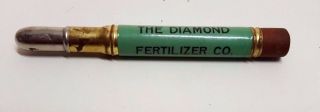 Vintage The Diamond Fertilizer Co.  Bullet Pencil Antique Farm Advertising.