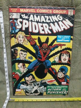 Marvel Spider - Man 135 Comic Book Cover 13 " X 19 " Wooden Wall Art Read