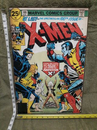 Marvel Uncanny X - Men 100 Comic Book Cover 13 " X 19 " Wooden Wall Art Read