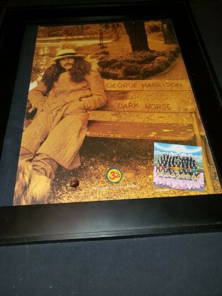 George Harrison Dark Horse Rare Promo Poster Ad Framed 2