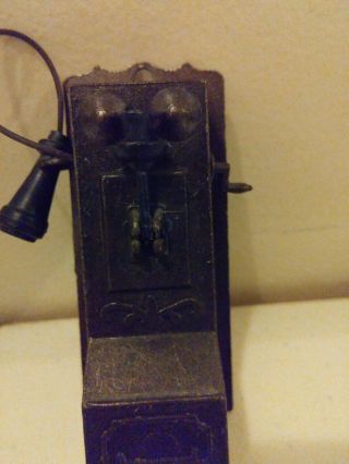 Vintage Miniature made in Hong Kong Antique Wall Phone Pencil Sharpener 3