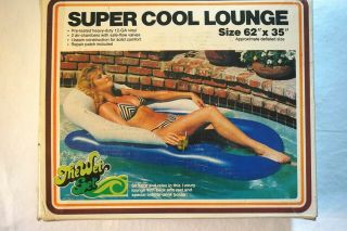 Vintage Inflatable Cool Lounge Pool Raft Intex The Wet Set 1982 Rare