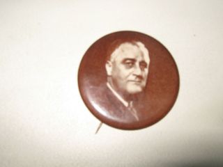 Rare 2 & 1/4 " Franklin D.  Roosevelt Picture 1932 Pinback Vintage Campaign Button