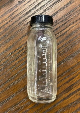 Vintage Evenflo Doll Baby Bottle Glass Rubber Nipple