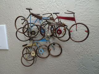Rare Vintage C Jere " The Playground Bicycles " Wall Sculpture Parts Only